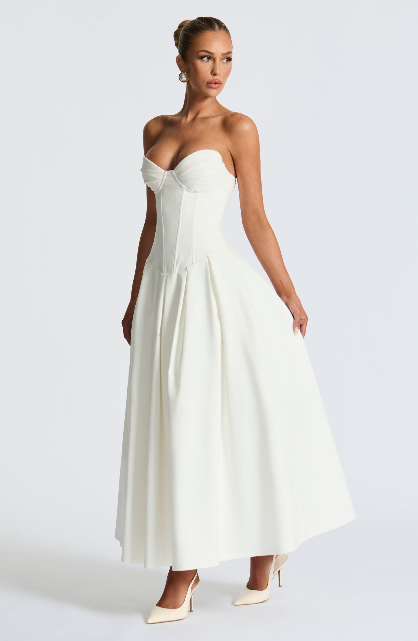 Chloe Ivory Midi Summer Dress