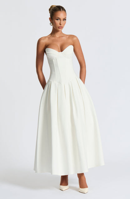 Chloe Ivory Midi Summer Dress