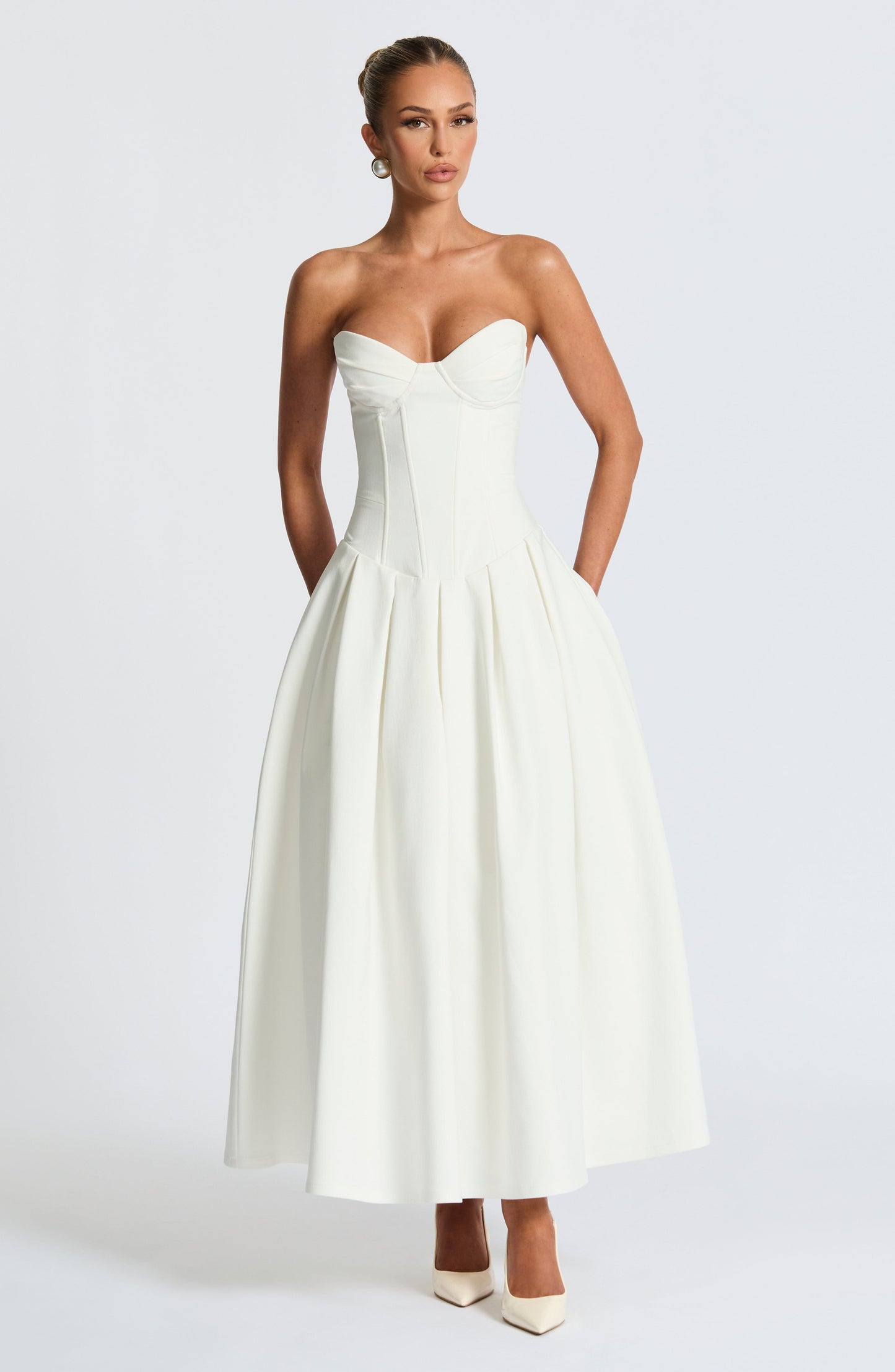 Chloe Ivory Midi Summer Dress