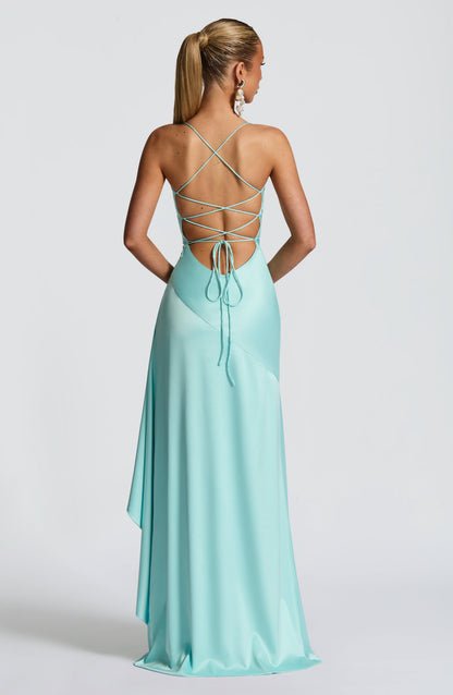 Ava Aqua Maxi Summer Dress