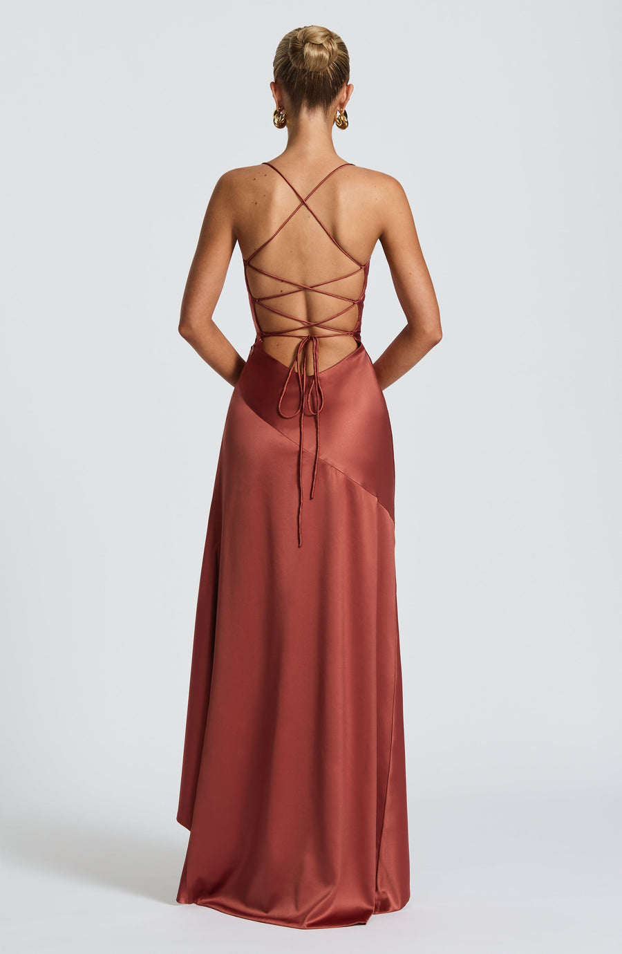 Lila Rust Maxi Summer Dress for Women