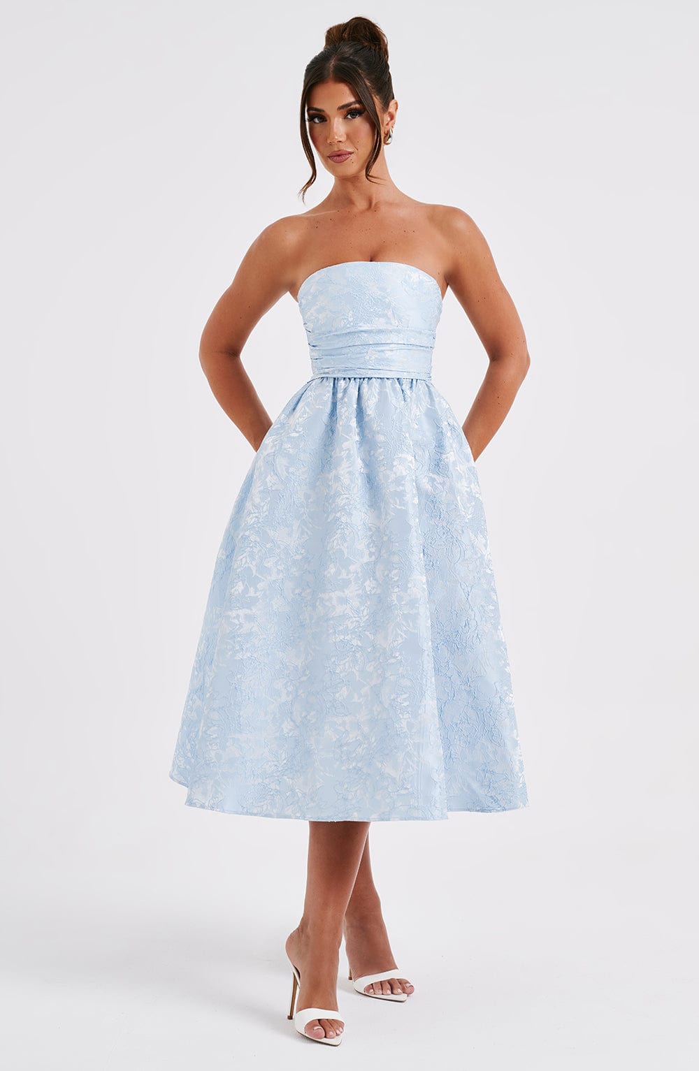 Chloe Blue Midi Sundress - Perfect for Summer