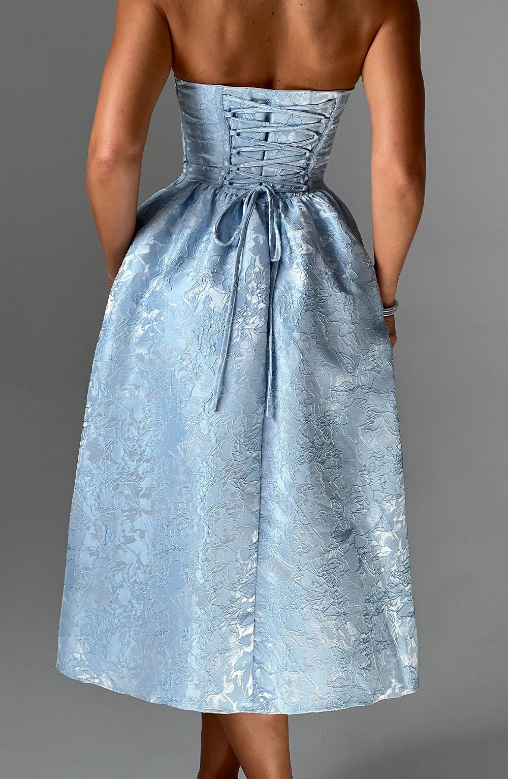 Chloe Blue Midi Sundress - Perfect for Summer