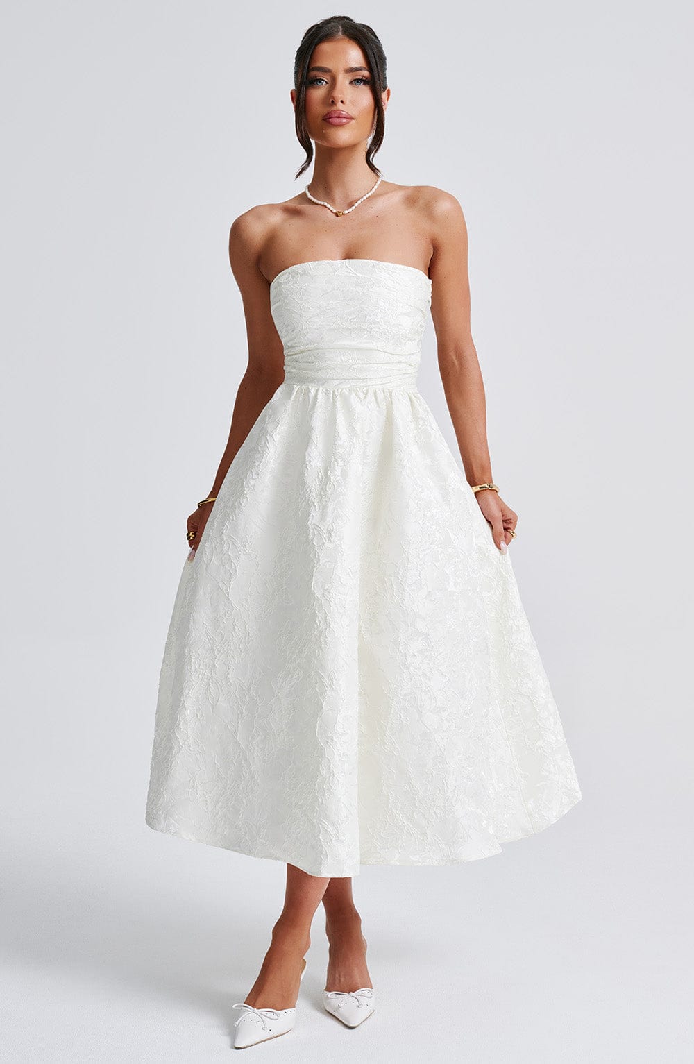 Ivory Saoirse Midi Dress in XS - image 6