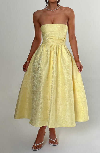 Chloe Lemon Midi Sundress - Perfect Summer Fashion