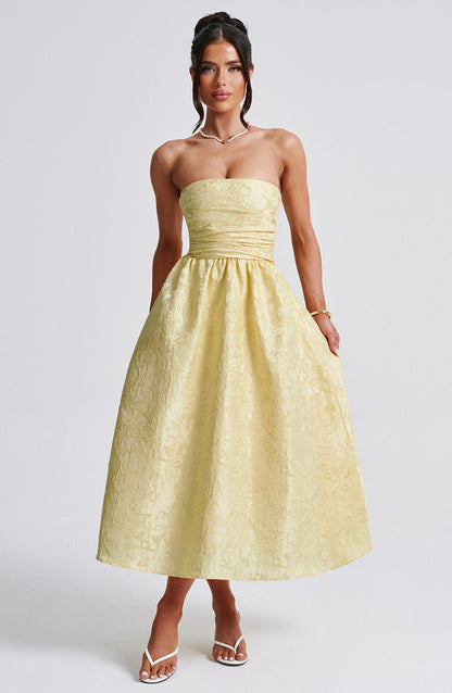 Chloe Lemon Midi Sundress - Perfect Summer Fashion
