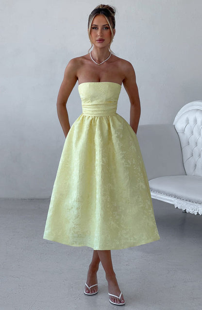 Chloe Lemon Midi Sundress - Perfect Summer Fashion