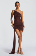 Lila Plum Brown Mini Sundress