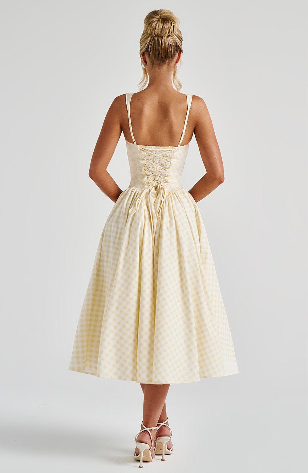 Lily Lemon Gingham Midi Sundress