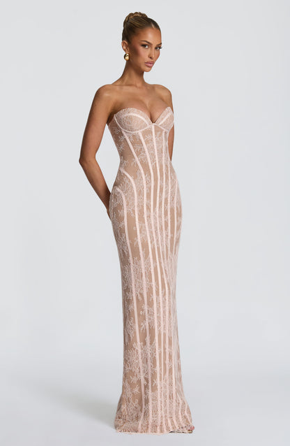 Chloe Blush Maxi Summer Dress