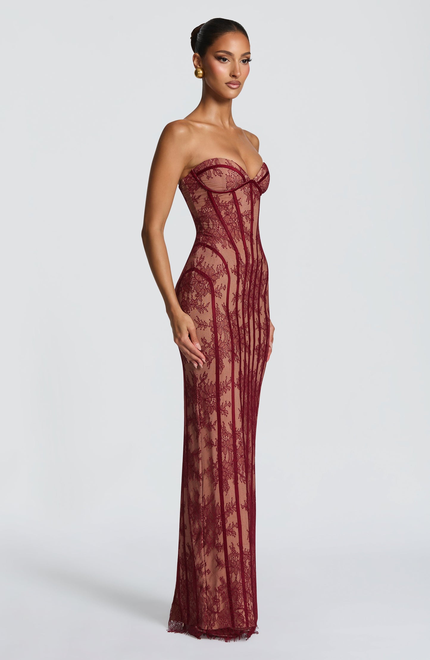 Chloe Burgundy Maxi Summer Dress