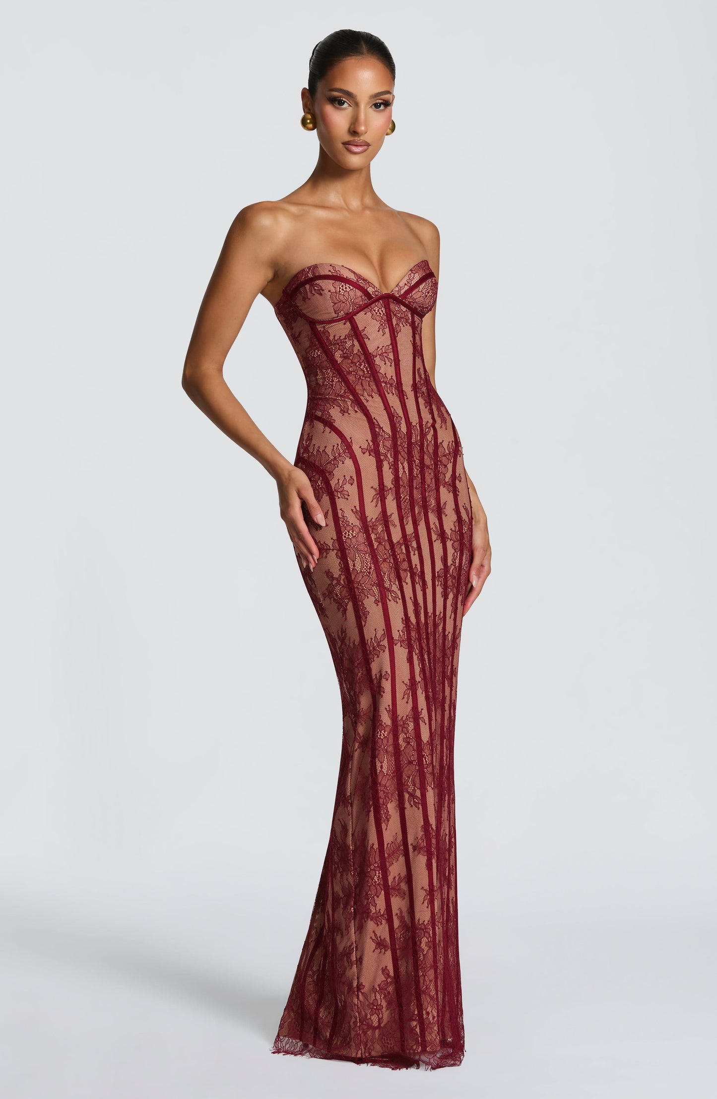 Chloe Burgundy Maxi Summer Dress