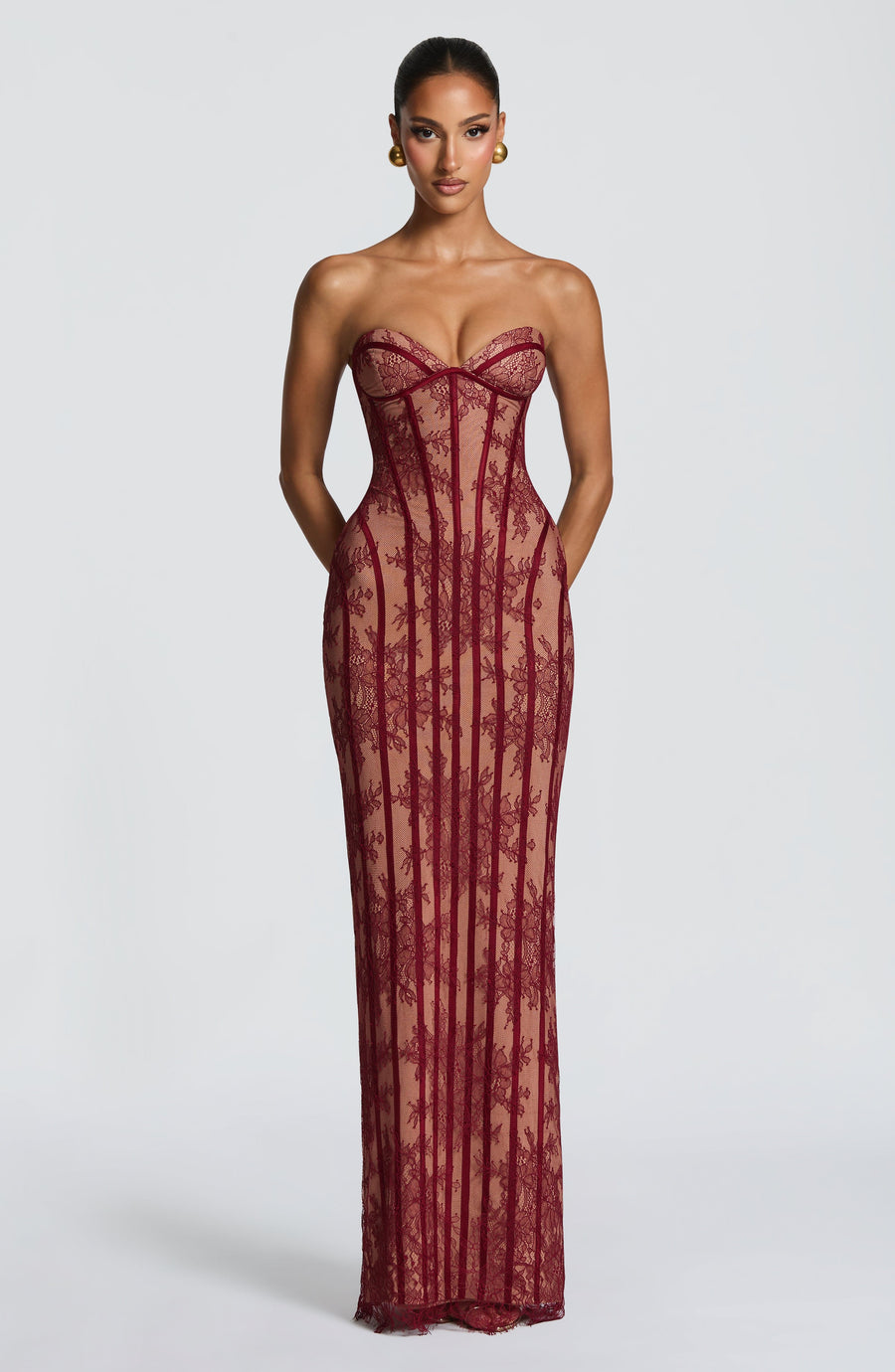 Chloe Burgundy Maxi Summer Dress