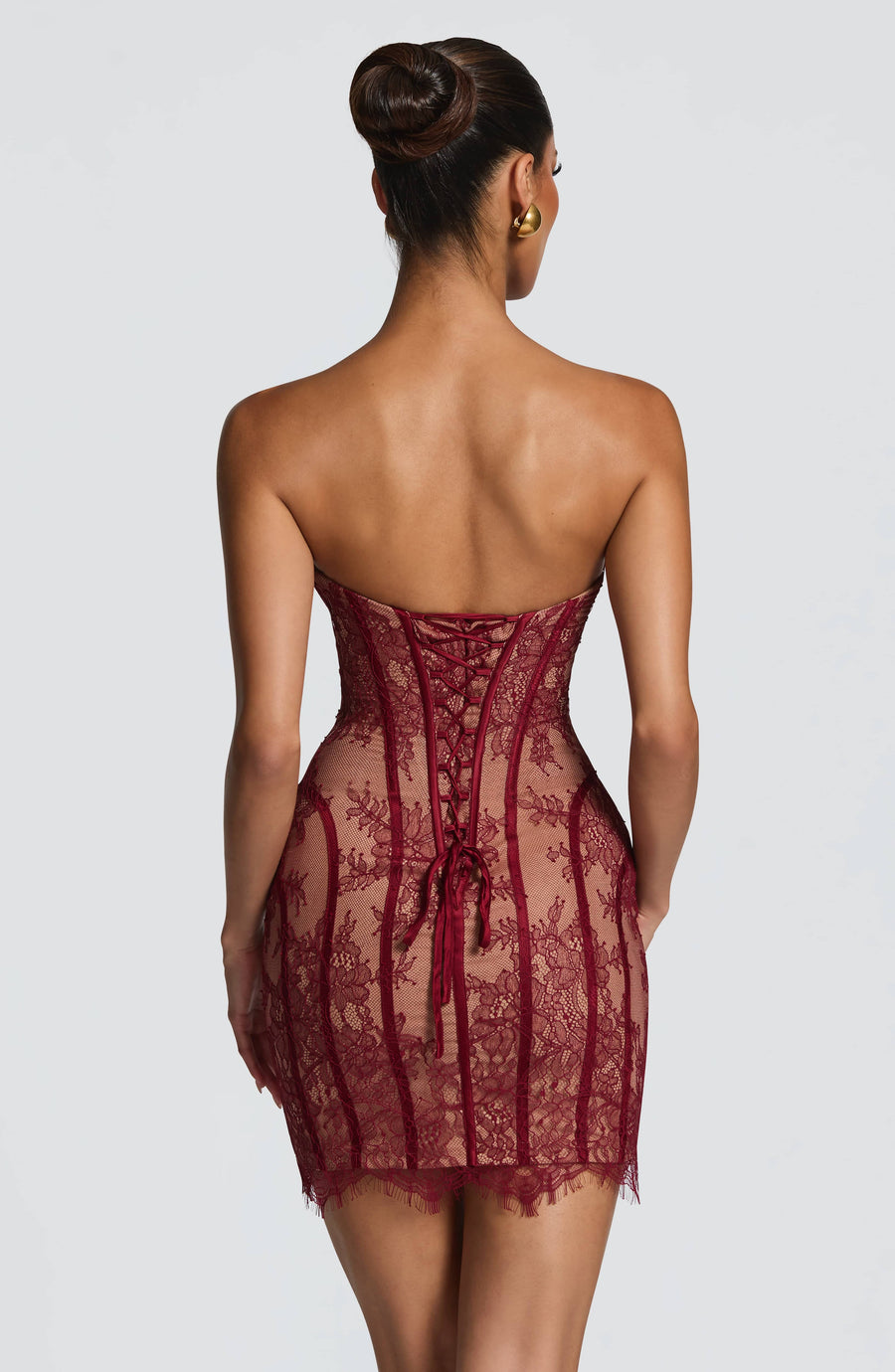 Emma Burgundy Mini Sundress