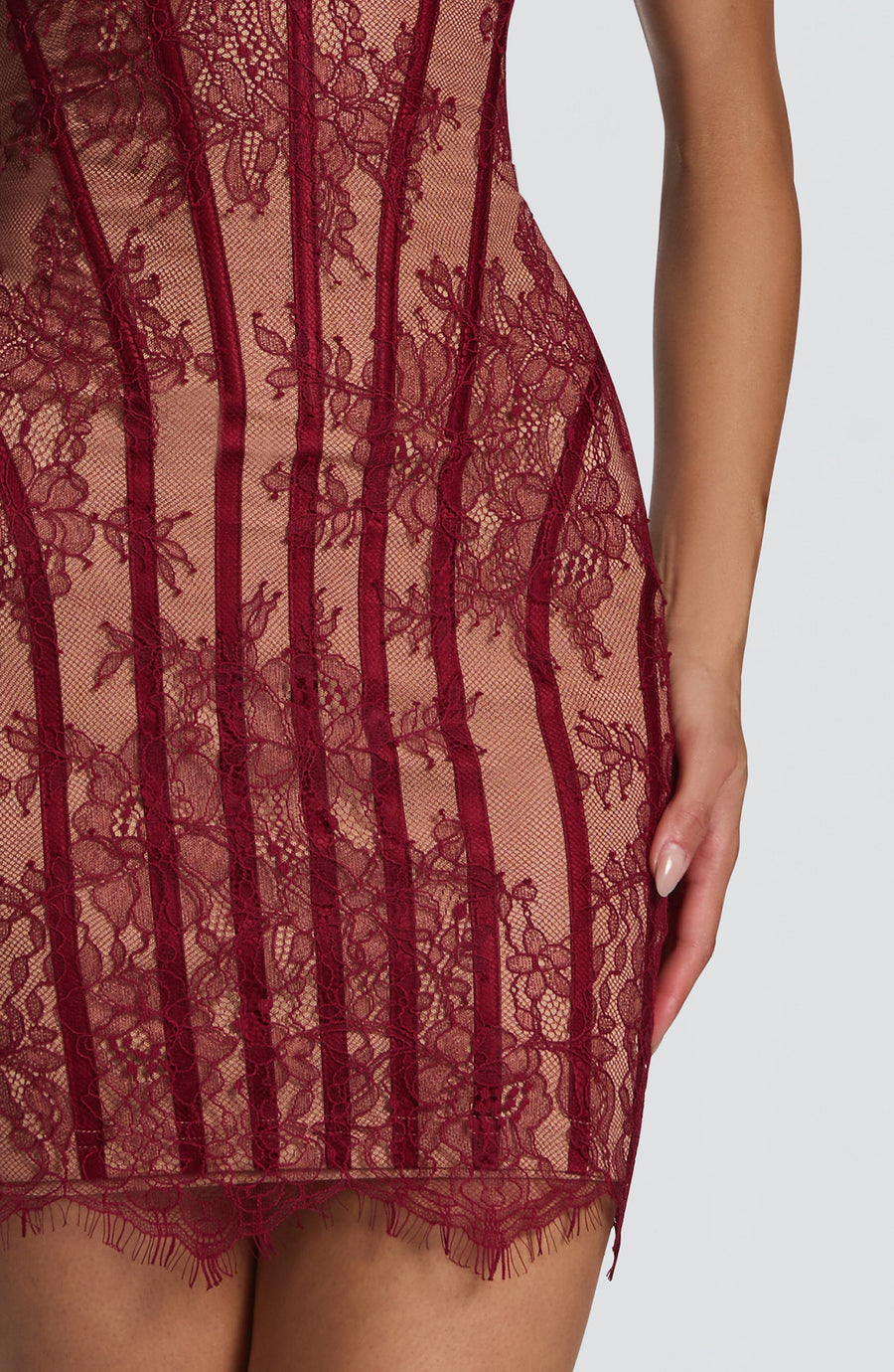 Emma Burgundy Mini Sundress