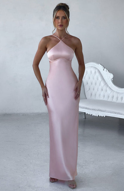Peach Sinead Maxi Dress in XS - front view