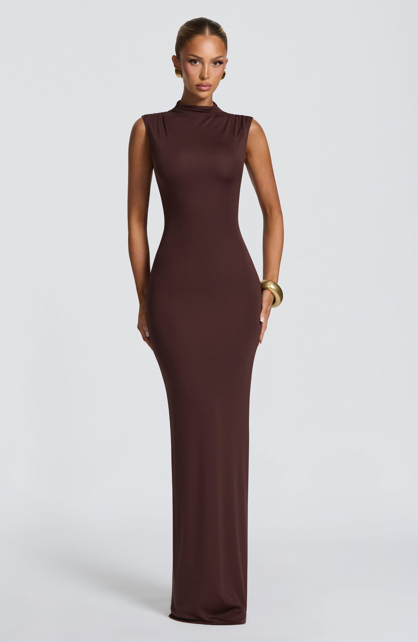 Chloe Plum Brown Maxi Summer Dress