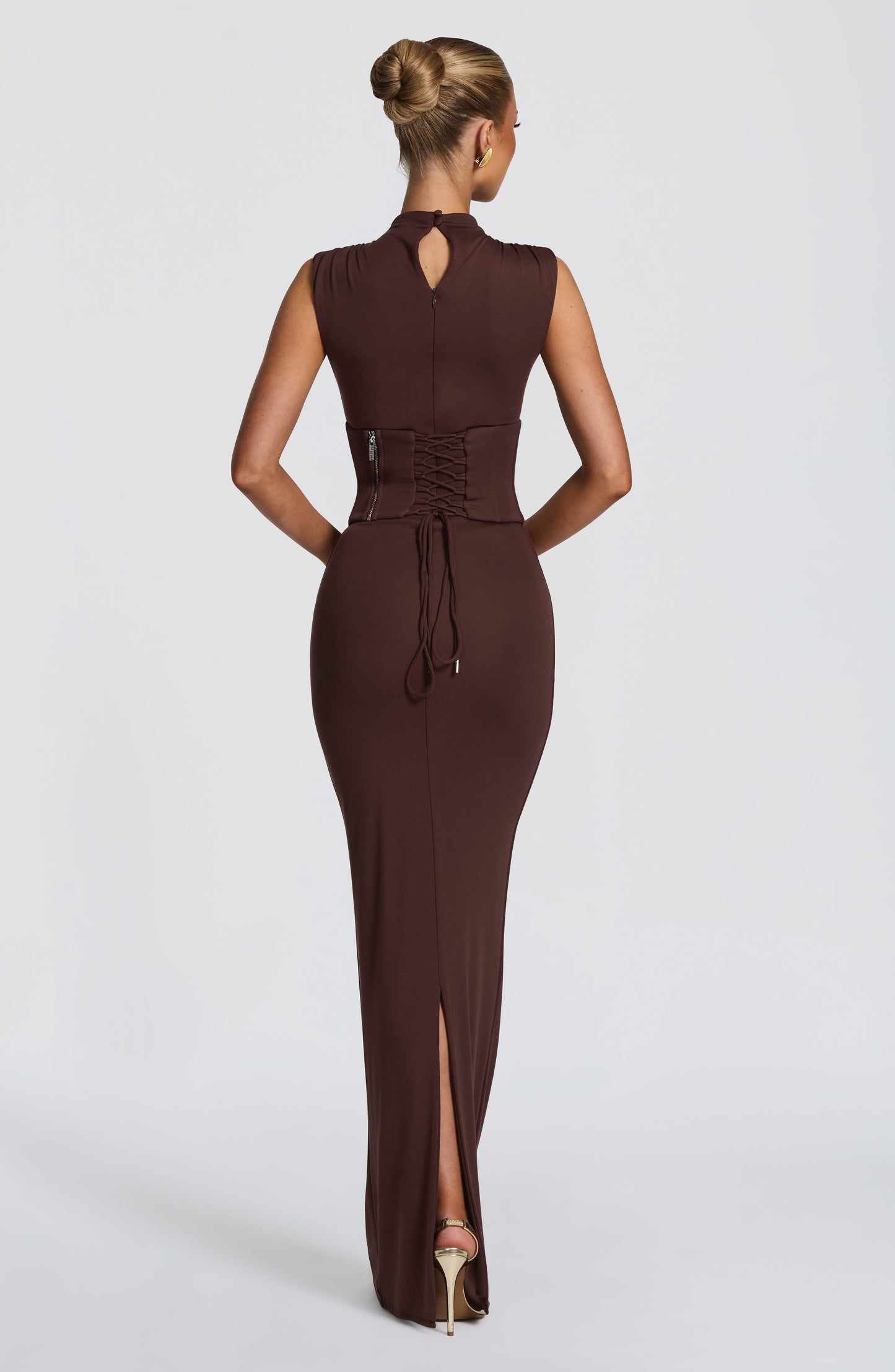 Chloe Plum Brown Maxi Summer Dress