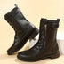 Emma | Lace-Up Women's Combat Boots - Black