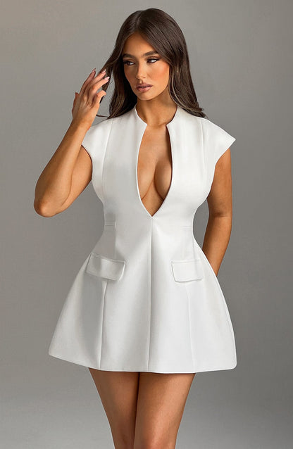 Chloe Ivory Mini Sundress - Cute Summer Dress