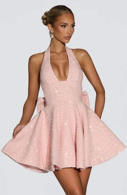 Chloe Blush Mini Sundress - Perfect for Summer