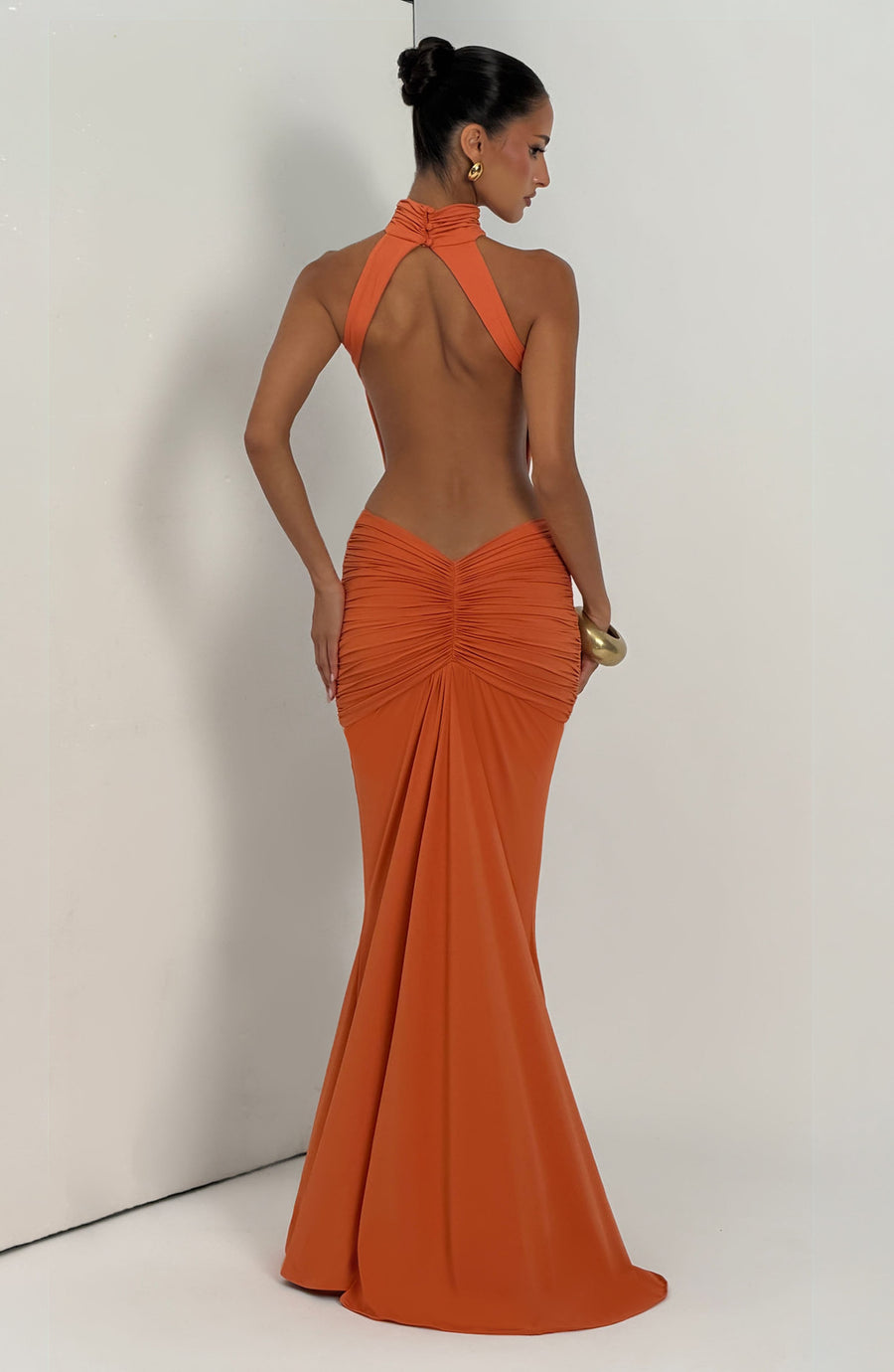 Chloe Burnt Orange Maxi Summer Dress