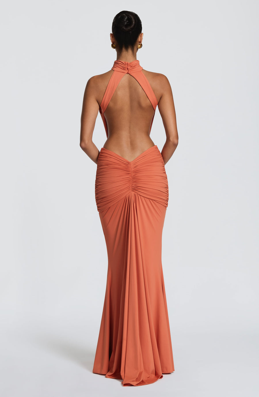 Chloe Burnt Orange Maxi Summer Dress