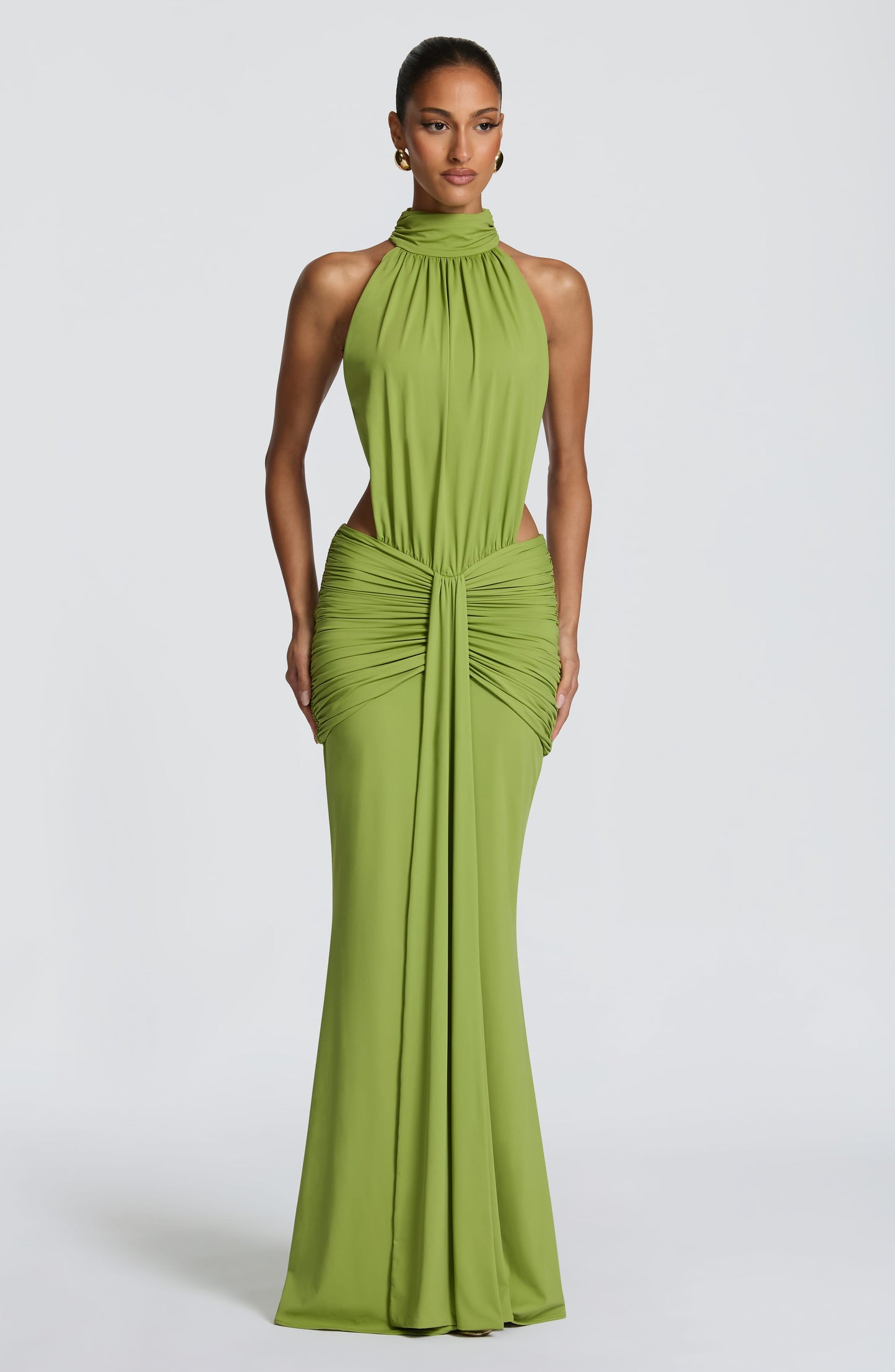 Sophia Olive Maxi Summer Dress