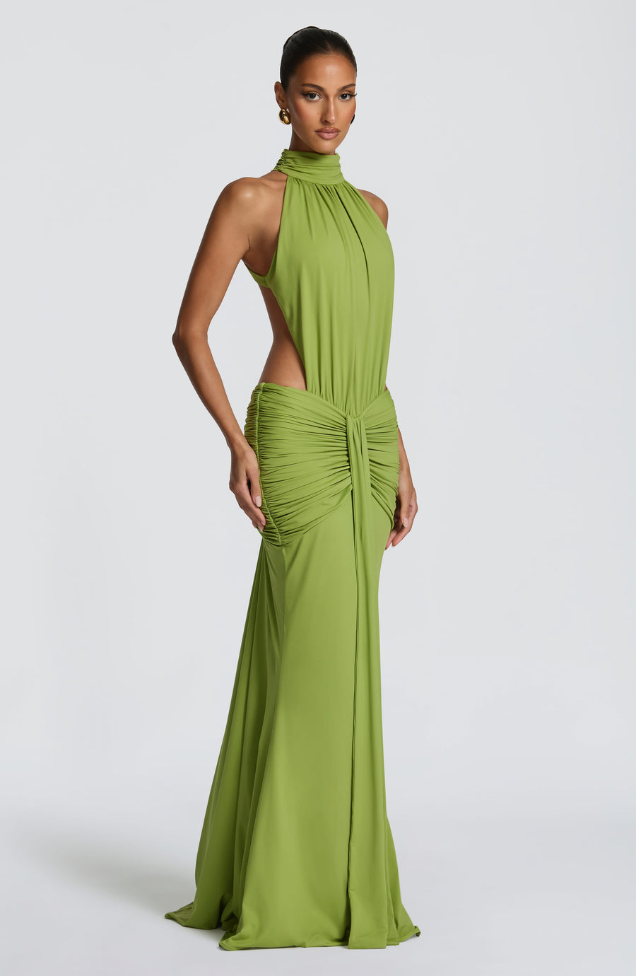 Sophia Olive Maxi Summer Dress