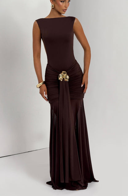 Emma Plum Brown Bodysuit for Summer Fashion