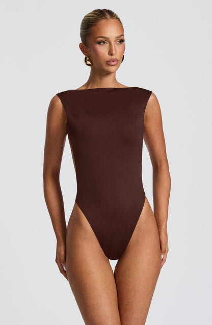 Emma Plum Brown Bodysuit for Summer Fashion