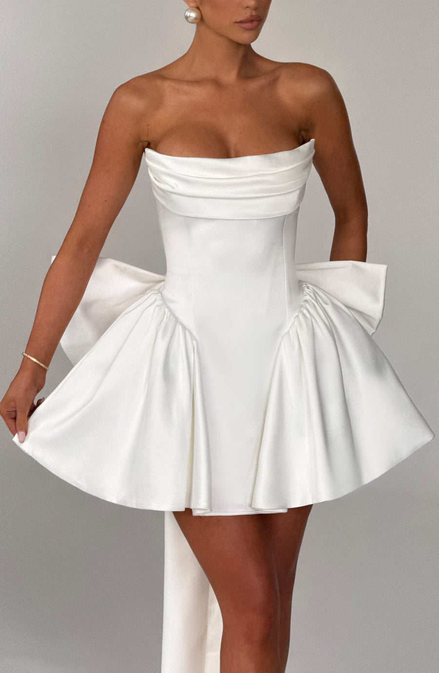 Sophia Ivory Mini Sundress - Cute Summer Dress