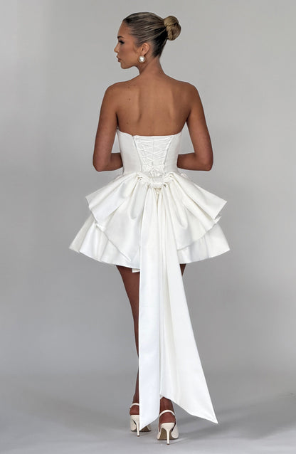 Ivory Trinity Mini Dress in XS - detail view