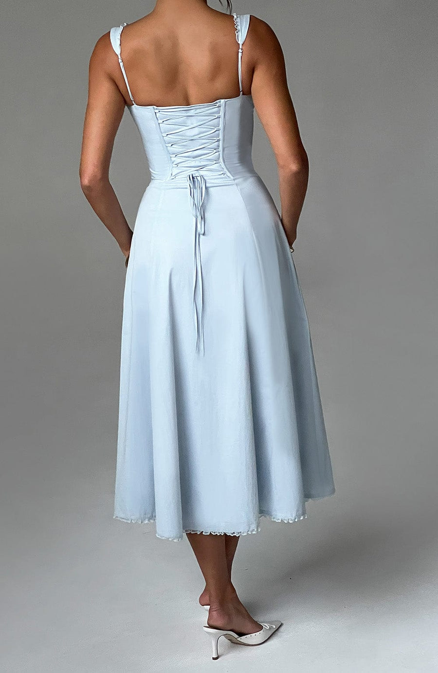 Chloe Blue Midi Sundress - Perfect for Summer Days