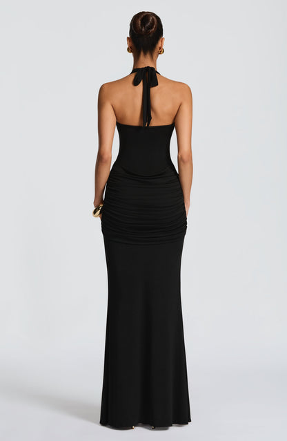 Sophia Black Maxi Summer Dress