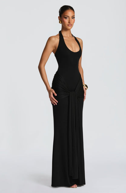 Sophia Black Maxi Summer Dress