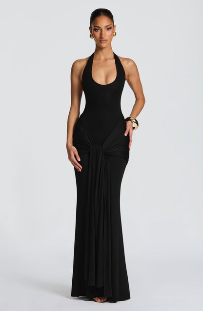 Sophia Black Maxi Summer Dress