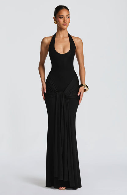 Sophia Black Maxi Summer Dress