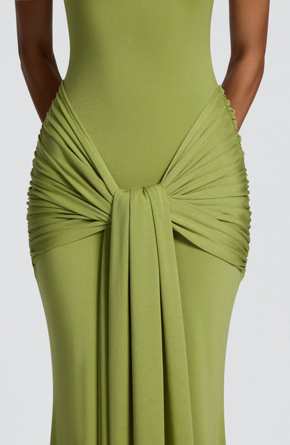 Chloe Olive Maxi Summer Dress
