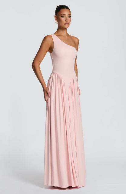 Sophia Soft Blush Maxi Summer Dress
