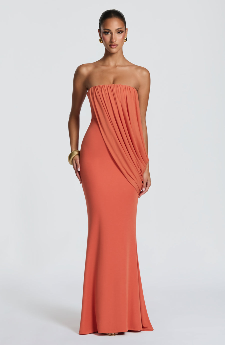 Sophia Maxi Summer Dress in Burnt Orange