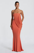 Sophia Maxi Summer Dress in Burnt Orange