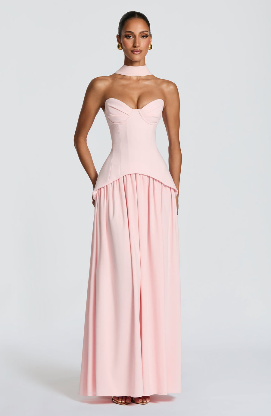 Sophia Blush Maxi Summer Dress