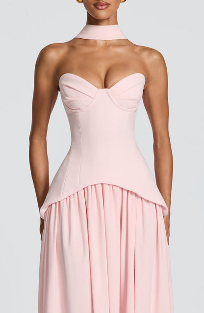 Sophia Blush Maxi Summer Dress
