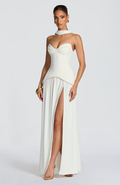 Sophia Ivory Maxi Summer Dress