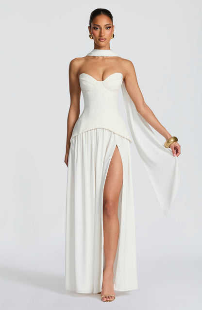 Sophia Ivory Maxi Summer Dress