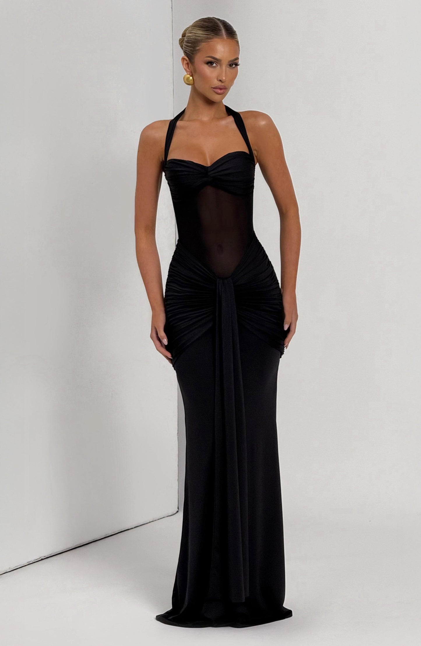 Sophia Black Maxi Summer Dress