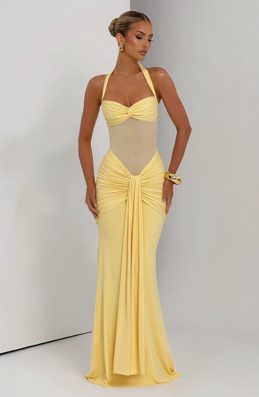 Chloe Lemon Maxi Summer Dress