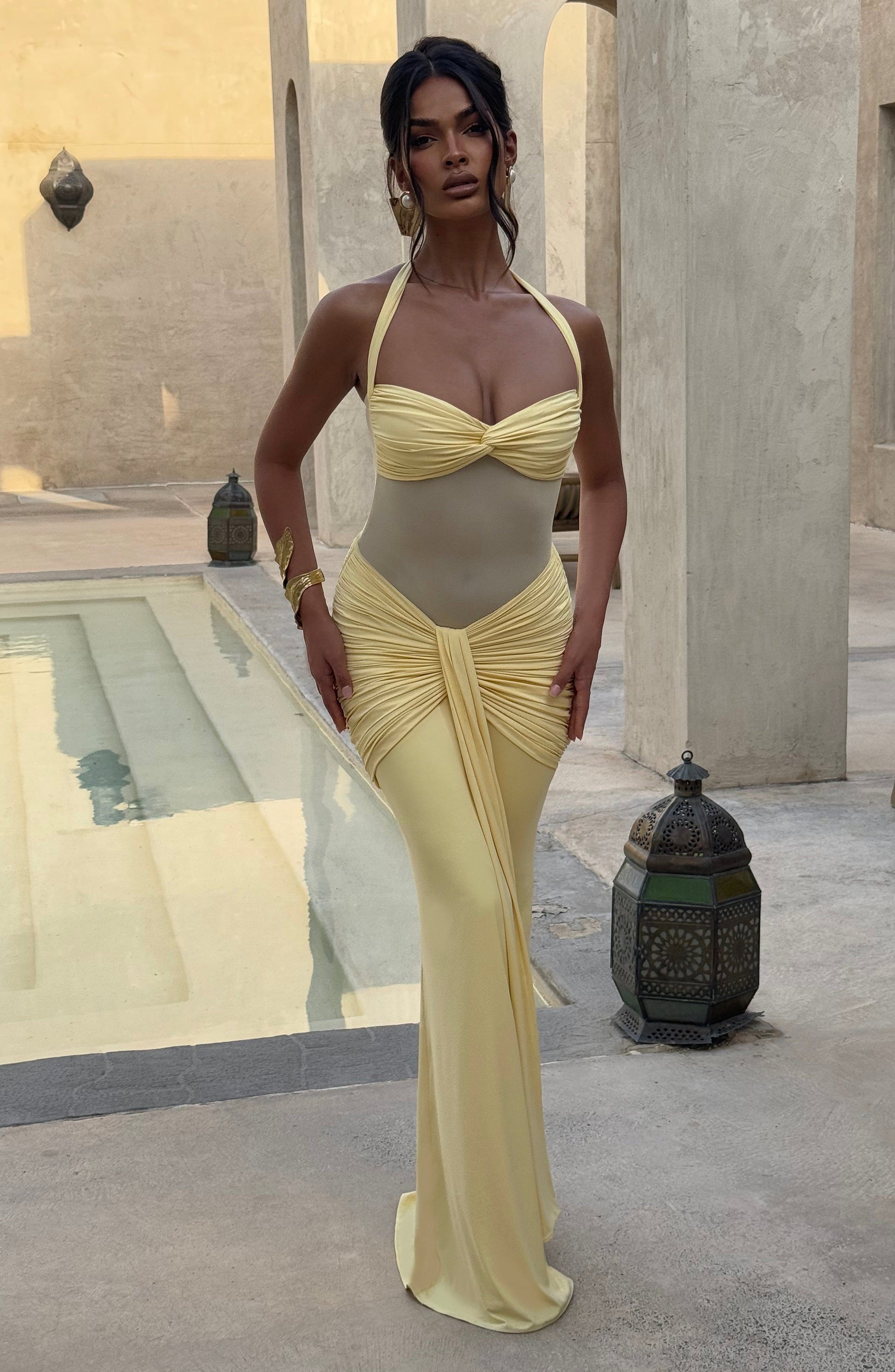 Lemon Vixen Maxi Dress in XS - side view