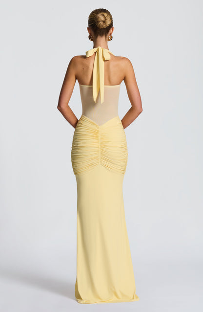 Lemon Vixen Maxi Dress in XS - back view